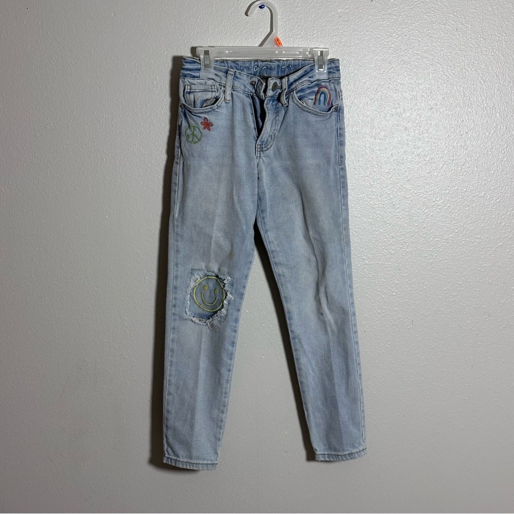 Cat & Jack Kids Streetwear Straight Casual Light Blue Denim Jeans size 7
